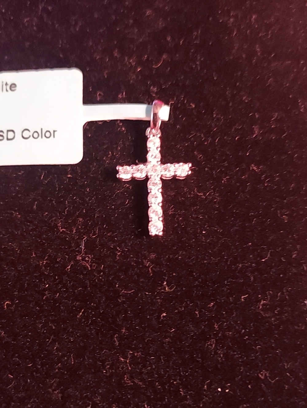 925 Sterling Silver Moissanite Cross Pendant - Women Jewelry